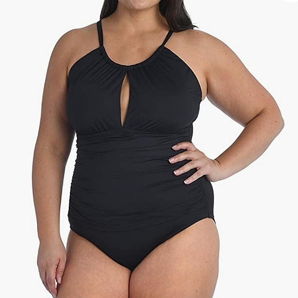 La Blanca Mio High Neckline Swimsuit - Picture 1 of 9